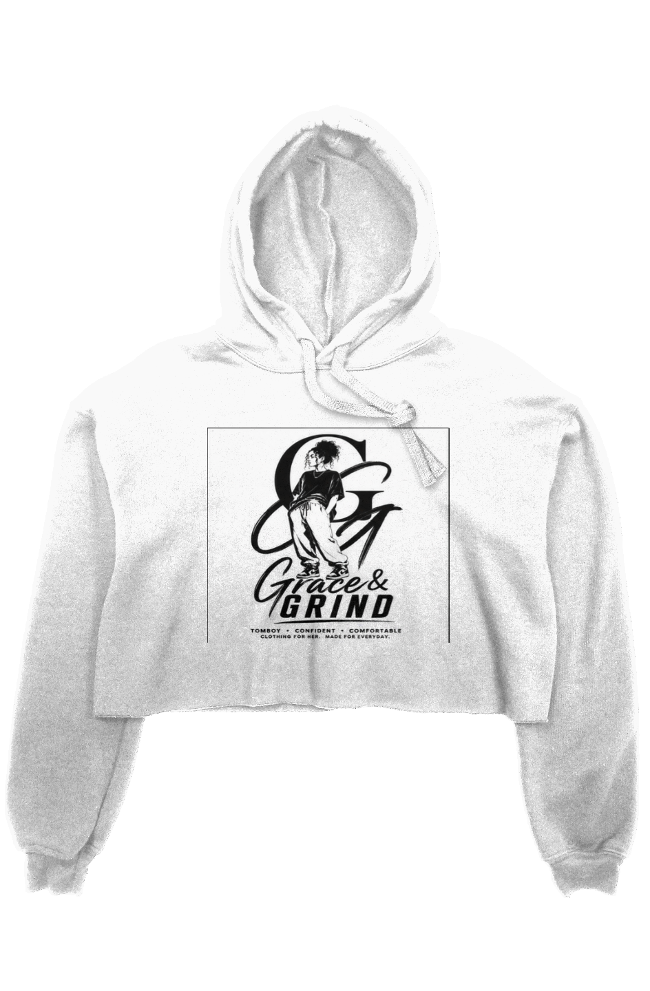 crop fleece hoodie