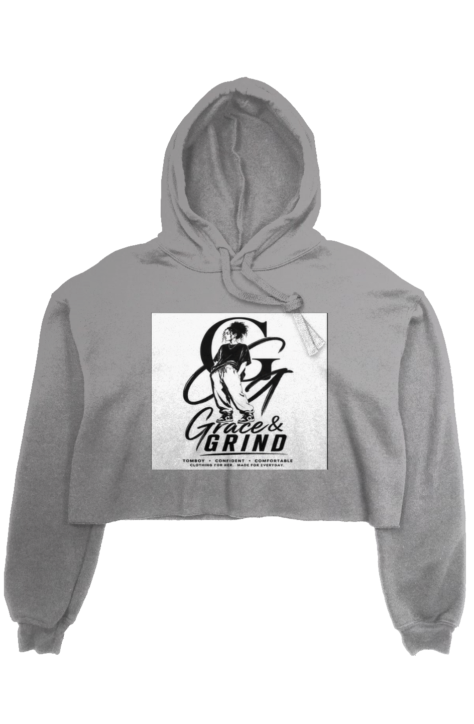 crop fleece hoodie