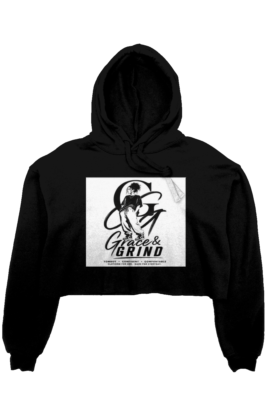 crop fleece hoodie